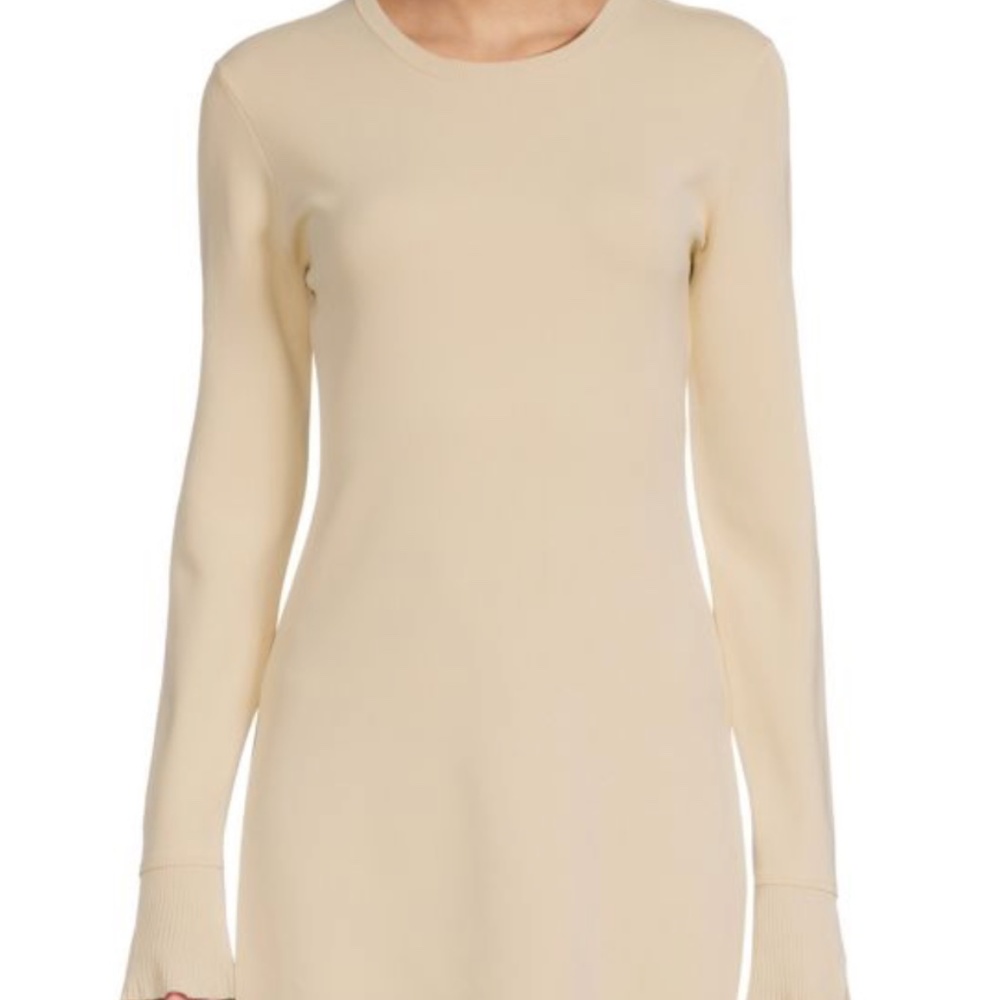 THEORY Milania Tunic Sweater in Ivory "Wood" Size Small